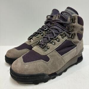 VTG Vasque Alpha Women's Hiking Boots 7595 Gray Nubuck Purple Mesh Korea US 7